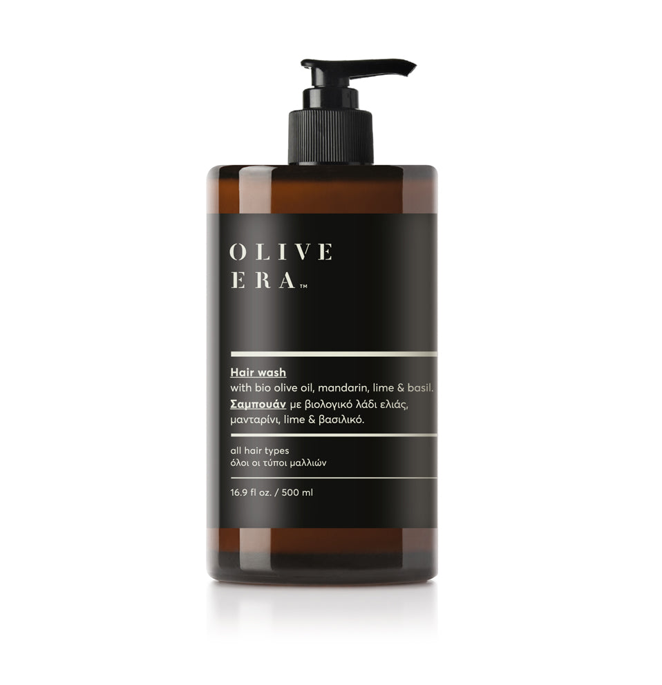 Hair wash with bio olive oil, mandarin, lime & basil